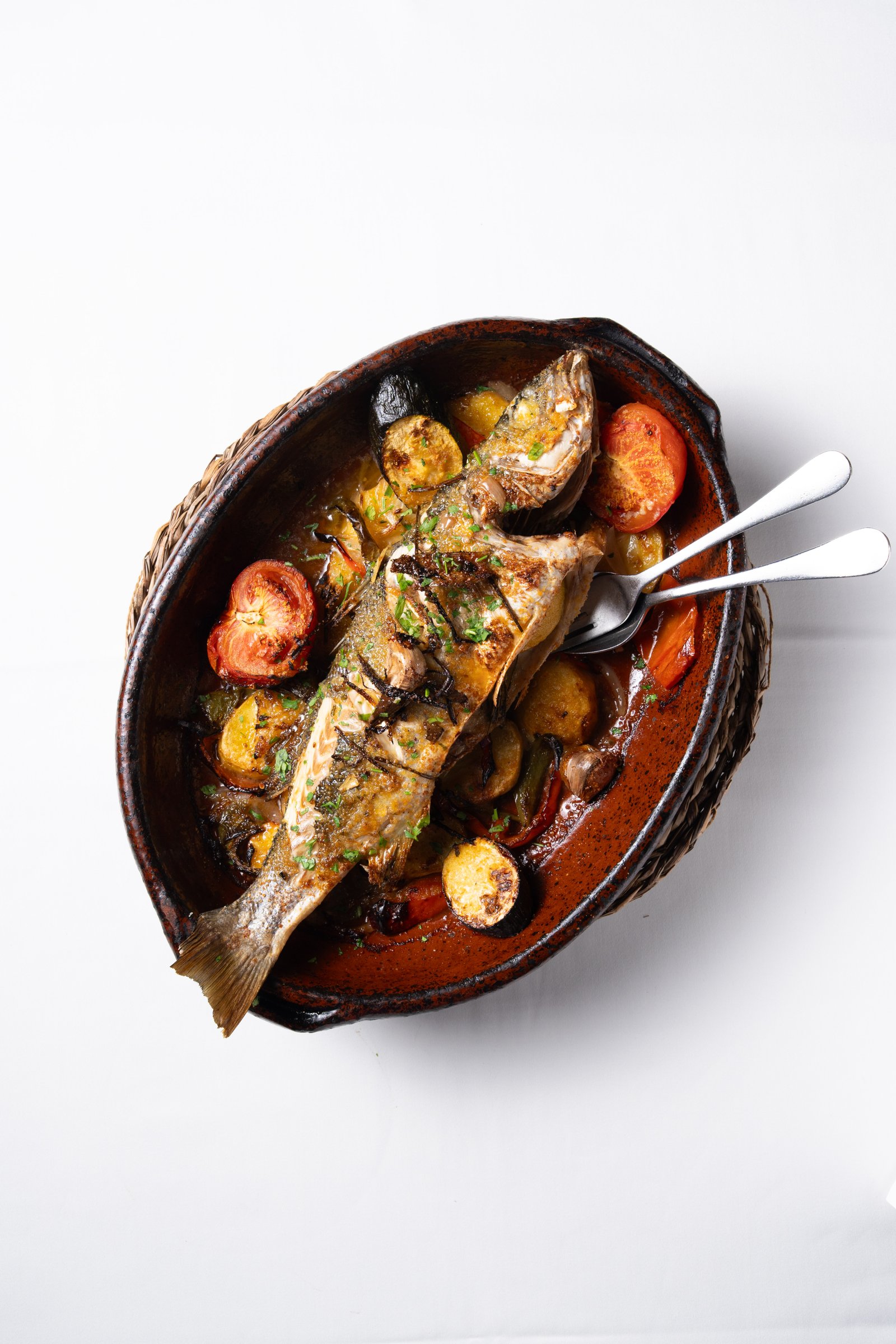 Lubina de la ría a la plancha – detalle