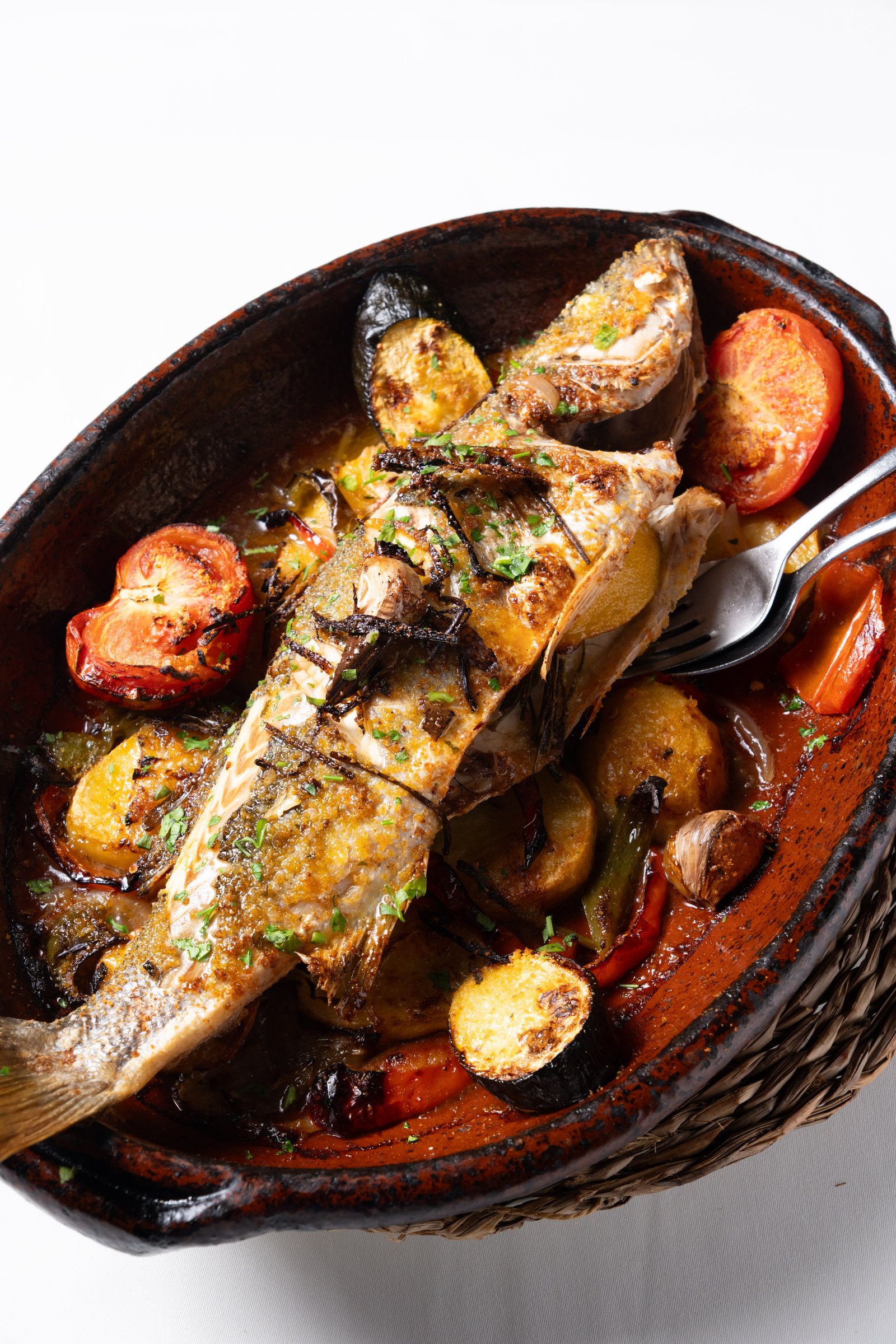 Lubina de la ría a la plancha – detalle