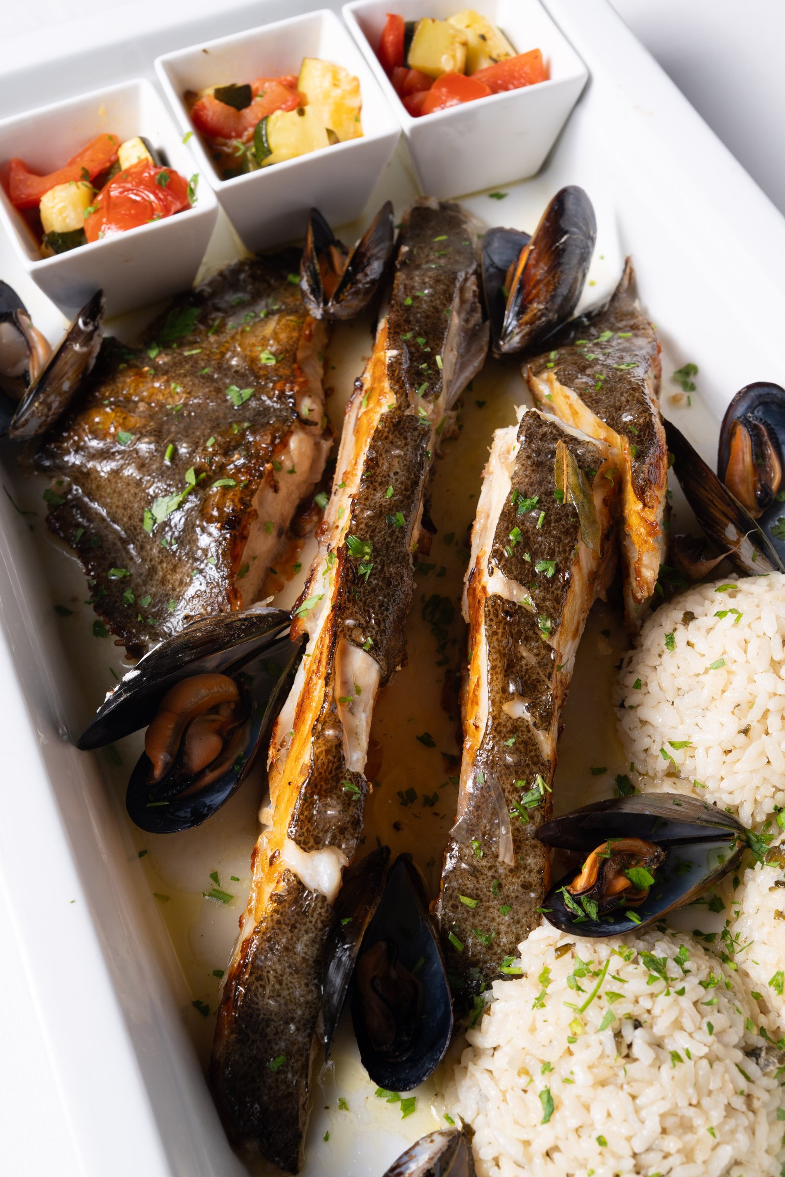 Rodaballo de la ría asado – detalle