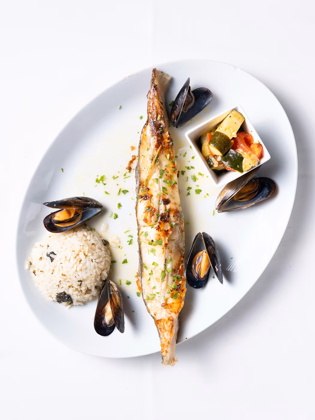 Pescados: lubina al horno